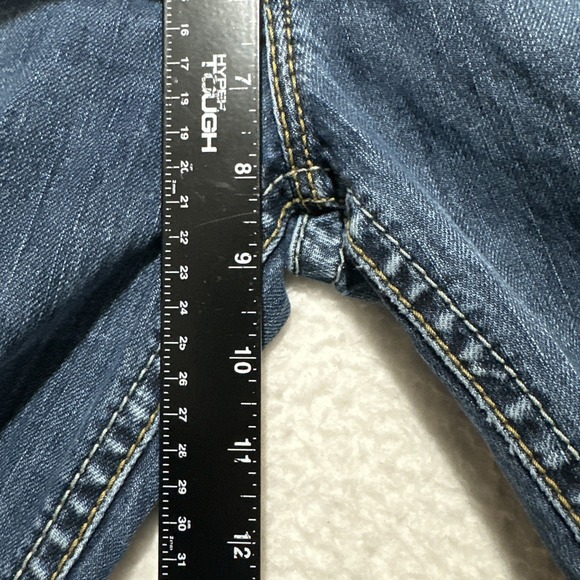 Silver Eden Boot Cut Distressed Medium Wash Embroidered Denim Size 32 - Picture 11 of 13